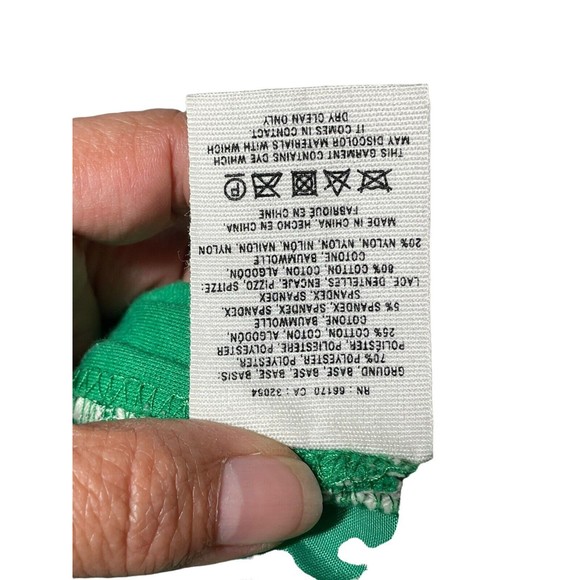 Anthropologie Cartonnier Rose‎ Point Green Floral Lace Overlay Shorts Sz 6 - Picture 11 of 12